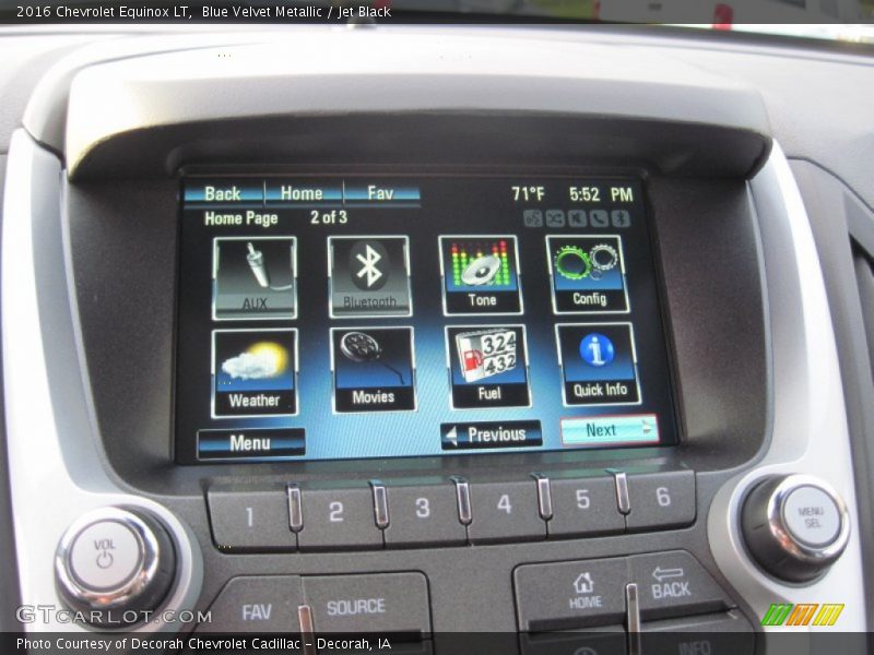 Blue Velvet Metallic / Jet Black 2016 Chevrolet Equinox LT