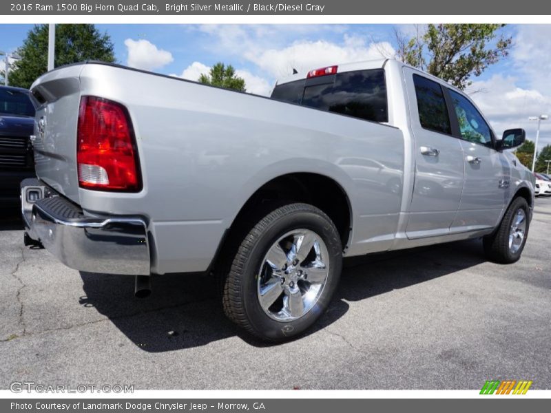 Bright Silver Metallic / Black/Diesel Gray 2016 Ram 1500 Big Horn Quad Cab