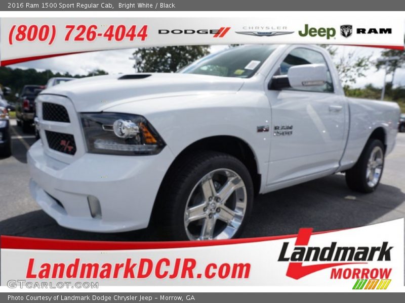 Bright White / Black 2016 Ram 1500 Sport Regular Cab