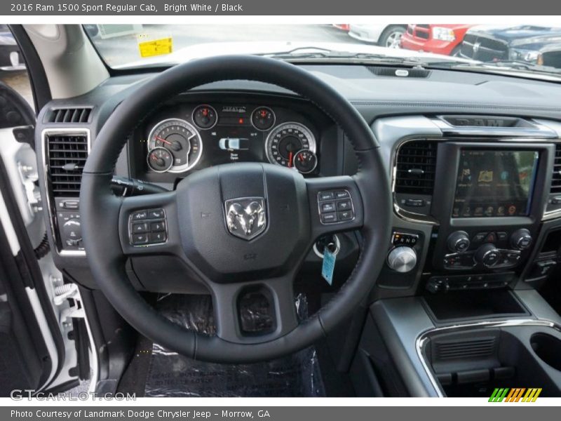 Bright White / Black 2016 Ram 1500 Sport Regular Cab
