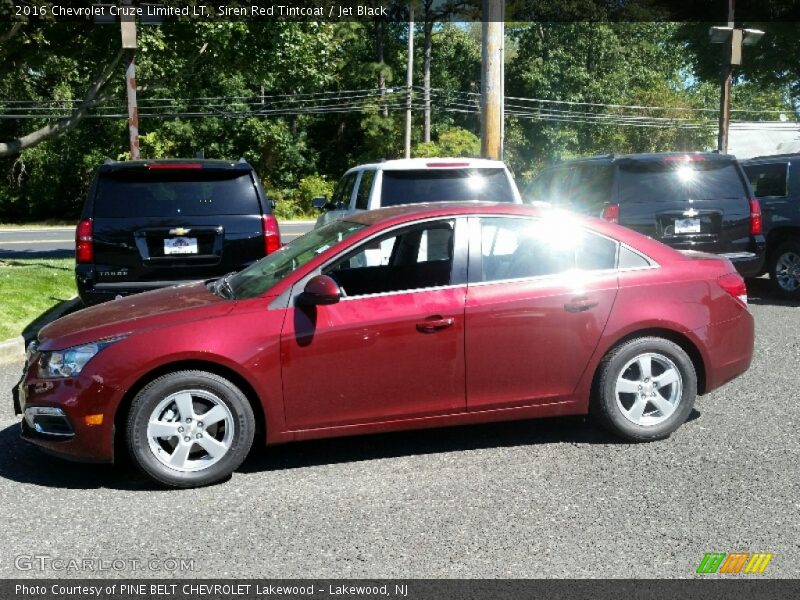 Siren Red Tintcoat / Jet Black 2016 Chevrolet Cruze Limited LT