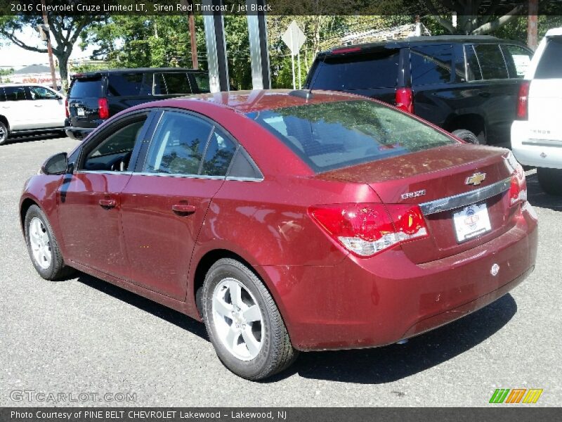 Siren Red Tintcoat / Jet Black 2016 Chevrolet Cruze Limited LT