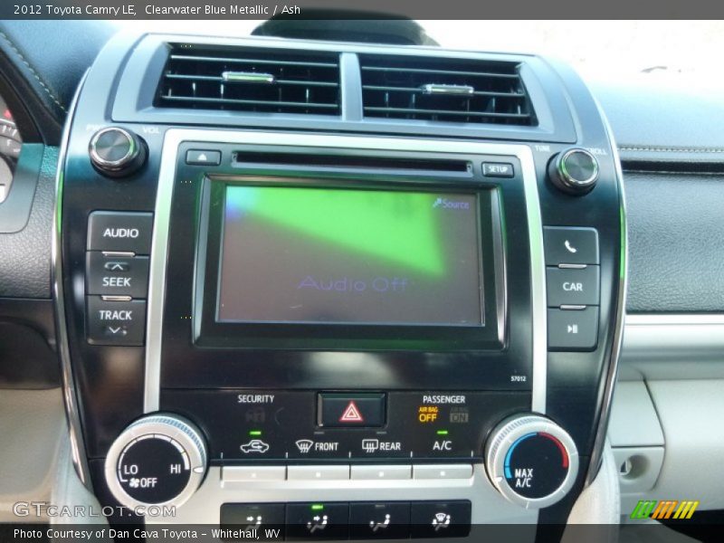 Clearwater Blue Metallic / Ash 2012 Toyota Camry LE
