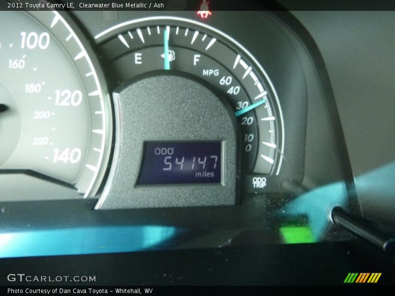 Clearwater Blue Metallic / Ash 2012 Toyota Camry LE