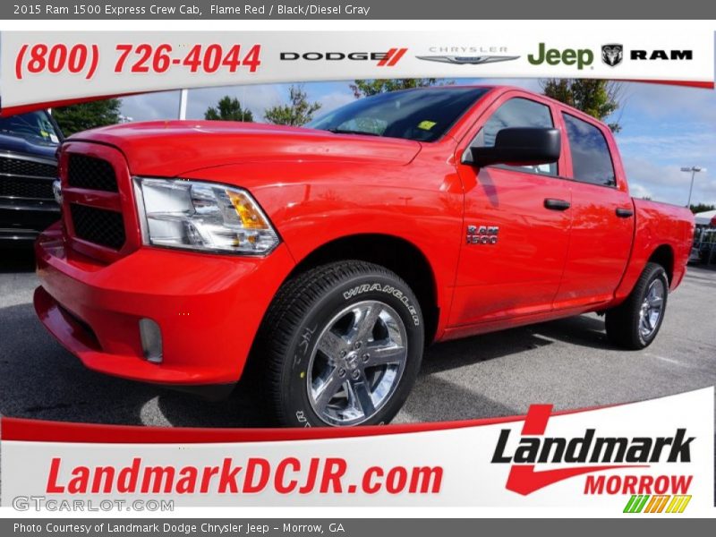 Flame Red / Black/Diesel Gray 2015 Ram 1500 Express Crew Cab