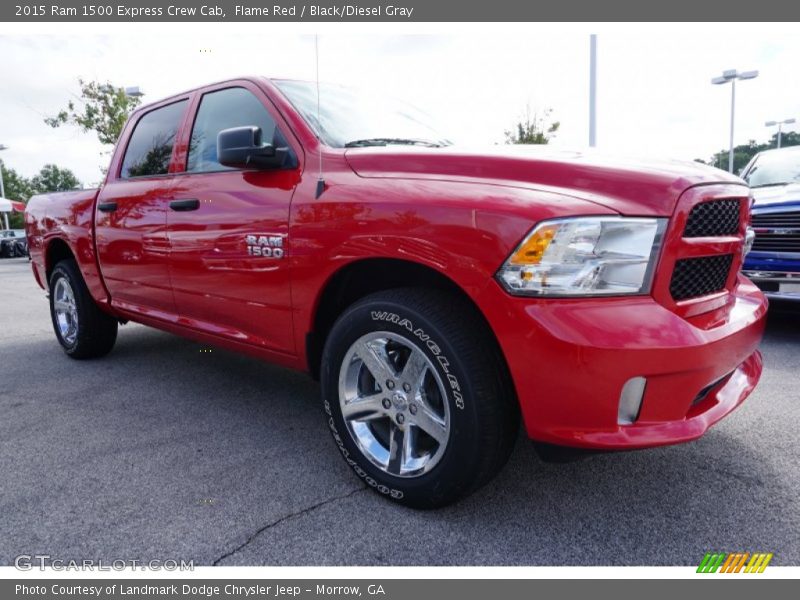 Flame Red / Black/Diesel Gray 2015 Ram 1500 Express Crew Cab