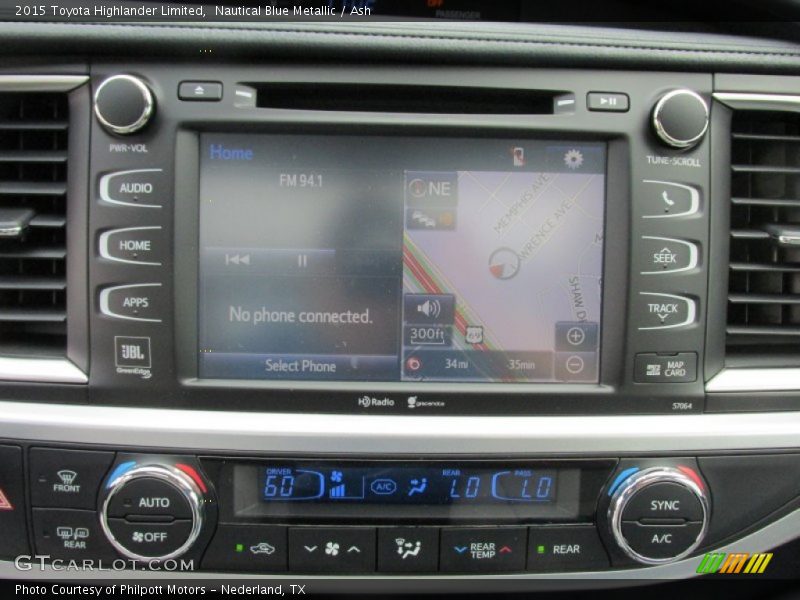 Nautical Blue Metallic / Ash 2015 Toyota Highlander Limited