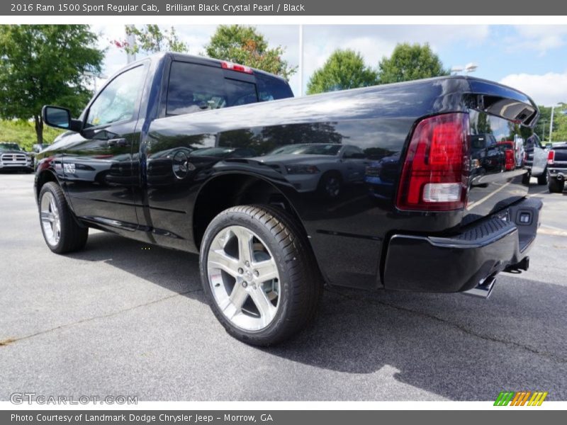 Brilliant Black Crystal Pearl / Black 2016 Ram 1500 Sport Regular Cab