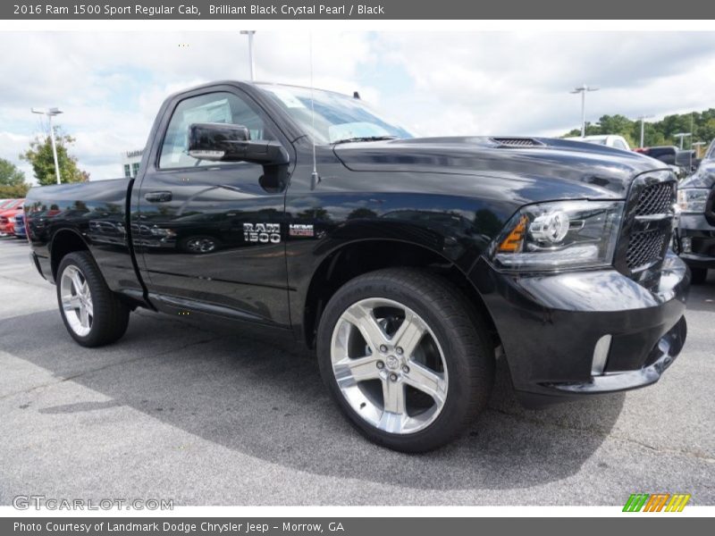 Brilliant Black Crystal Pearl / Black 2016 Ram 1500 Sport Regular Cab