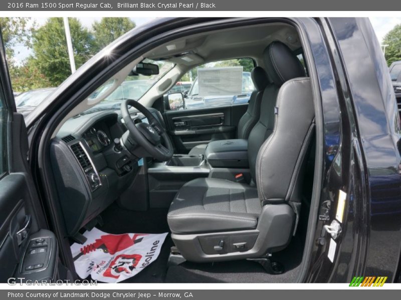 Brilliant Black Crystal Pearl / Black 2016 Ram 1500 Sport Regular Cab