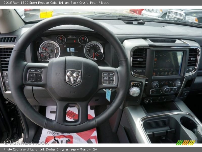 Brilliant Black Crystal Pearl / Black 2016 Ram 1500 Sport Regular Cab