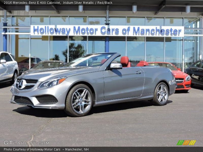 Iridium Silver Metallic / Red/Black 2016 Mercedes-Benz E 400 Cabriolet