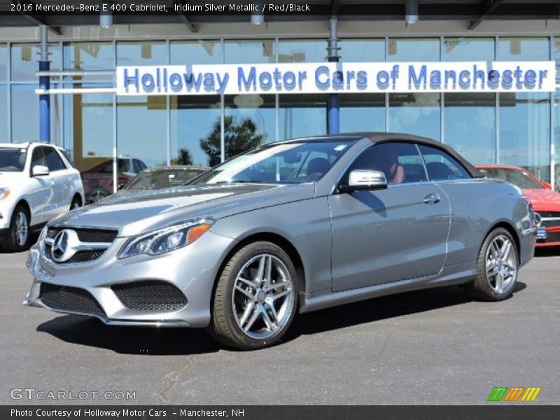 Iridium Silver Metallic / Red/Black 2016 Mercedes-Benz E 400 Cabriolet