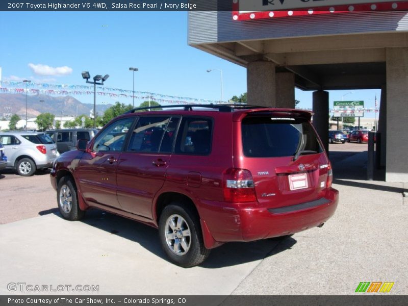 Salsa Red Pearl / Ivory Beige 2007 Toyota Highlander V6 4WD