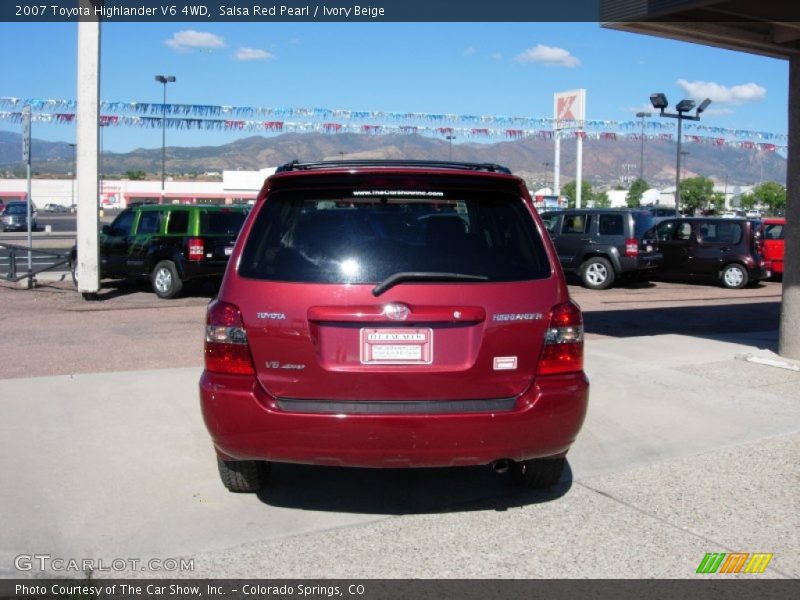 Salsa Red Pearl / Ivory Beige 2007 Toyota Highlander V6 4WD