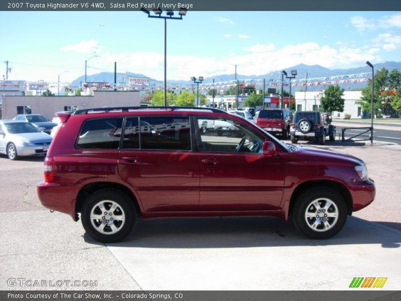 Salsa Red Pearl / Ivory Beige 2007 Toyota Highlander V6 4WD