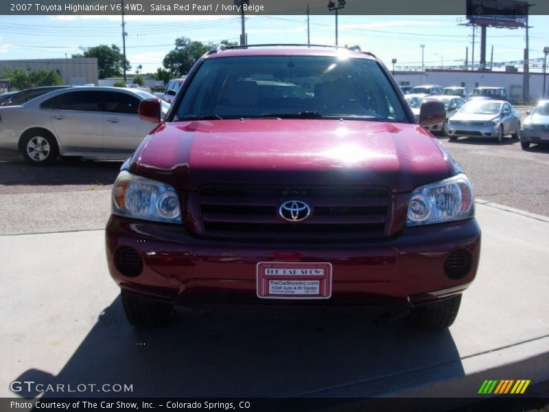 Salsa Red Pearl / Ivory Beige 2007 Toyota Highlander V6 4WD