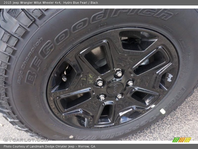 Hydro Blue Pearl / Black 2015 Jeep Wrangler Willys Wheeler 4x4