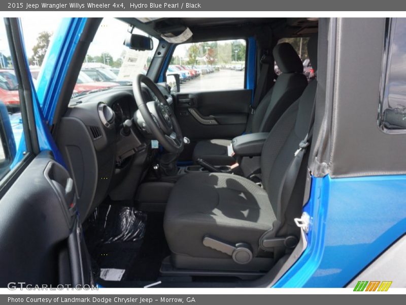 Hydro Blue Pearl / Black 2015 Jeep Wrangler Willys Wheeler 4x4