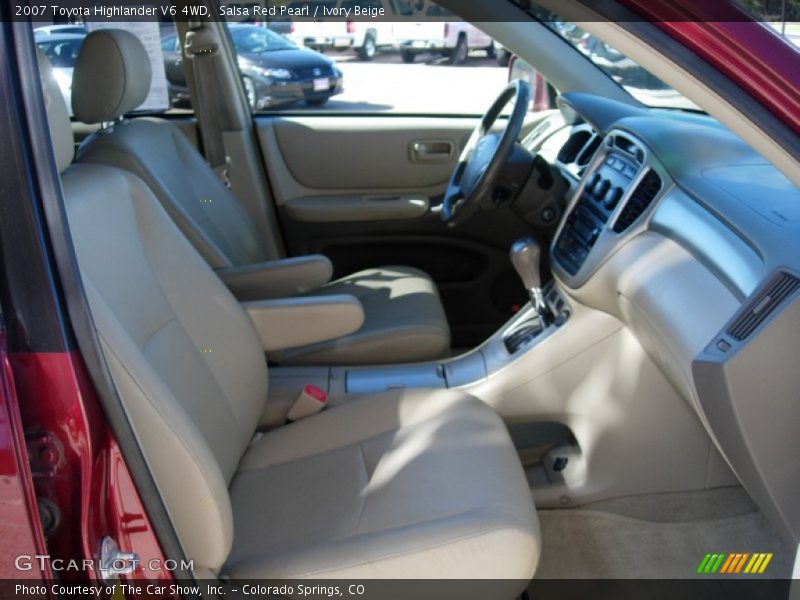 Salsa Red Pearl / Ivory Beige 2007 Toyota Highlander V6 4WD