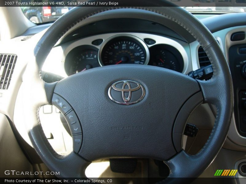 Salsa Red Pearl / Ivory Beige 2007 Toyota Highlander V6 4WD