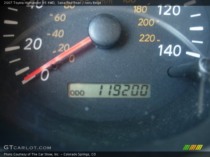 Salsa Red Pearl / Ivory Beige 2007 Toyota Highlander V6 4WD