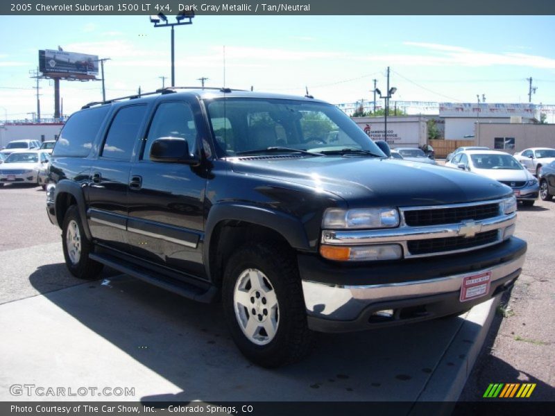 Dark Gray Metallic / Tan/Neutral 2005 Chevrolet Suburban 1500 LT 4x4