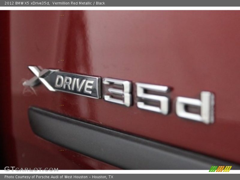 Vermillion Red Metallic / Black 2012 BMW X5 xDrive35d