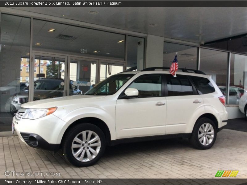 Satin White Pearl / Platinum 2013 Subaru Forester 2.5 X Limited