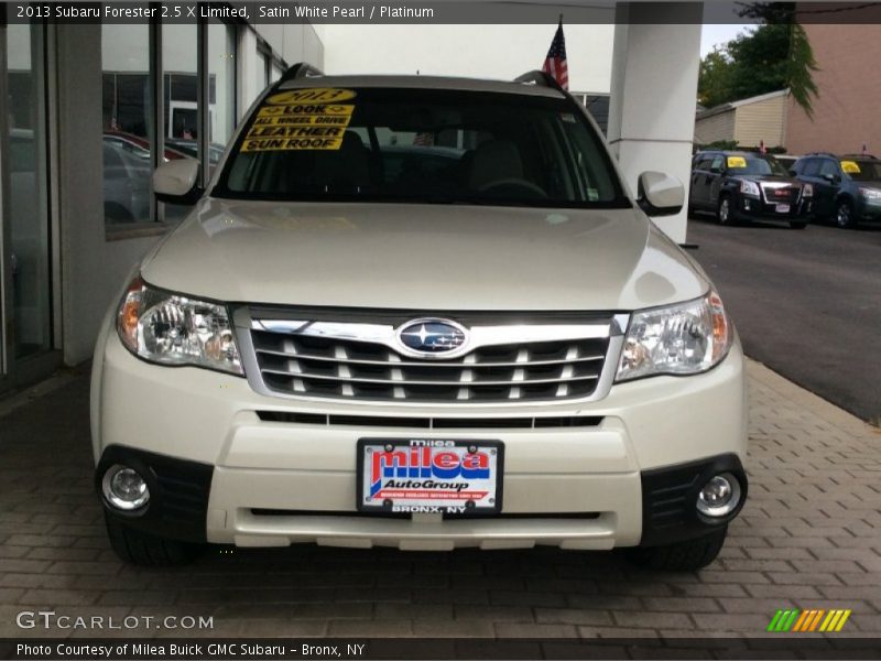 Satin White Pearl / Platinum 2013 Subaru Forester 2.5 X Limited