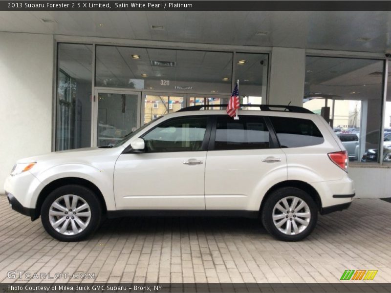 Satin White Pearl / Platinum 2013 Subaru Forester 2.5 X Limited