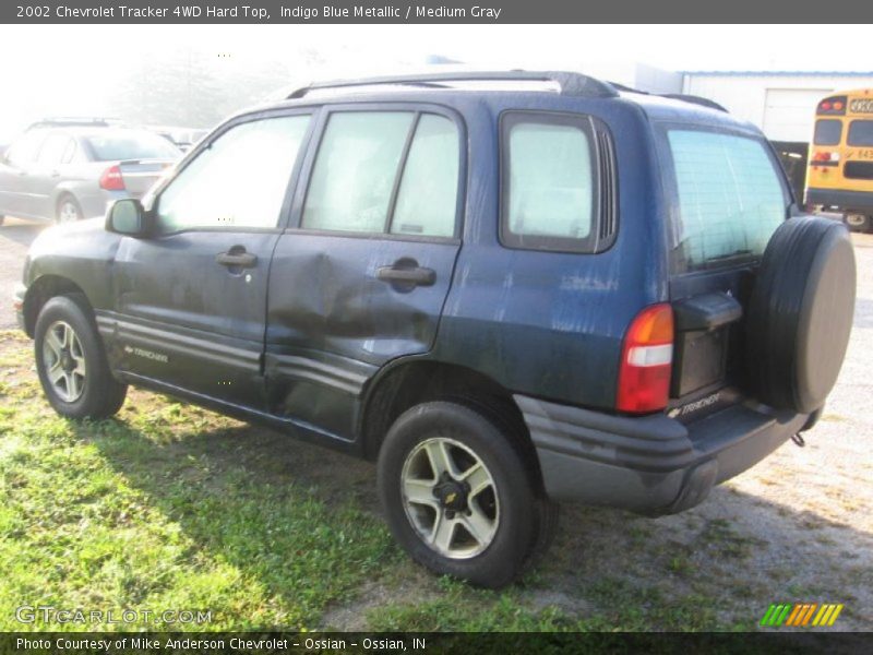 Indigo Blue Metallic / Medium Gray 2002 Chevrolet Tracker 4WD Hard Top