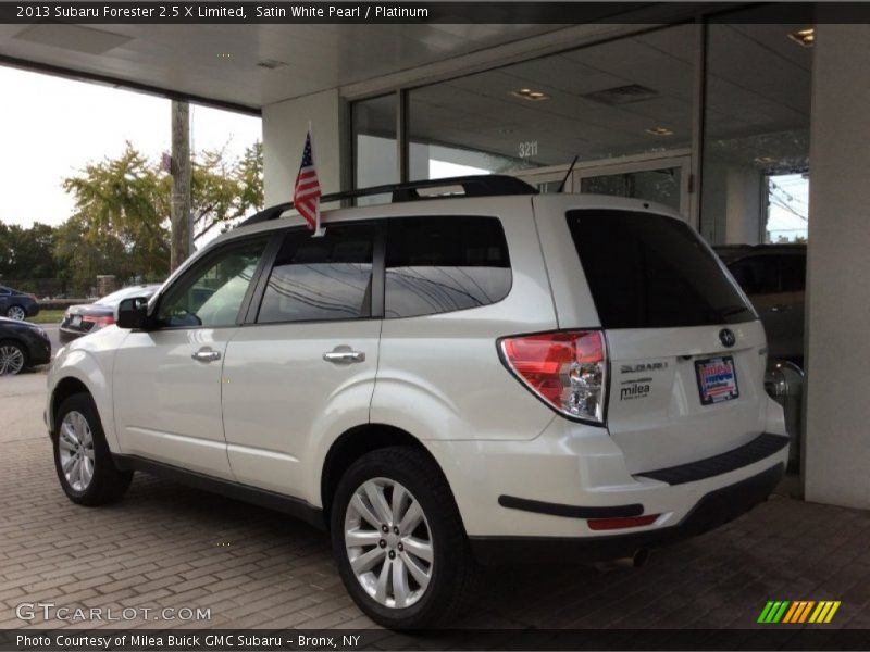 Satin White Pearl / Platinum 2013 Subaru Forester 2.5 X Limited