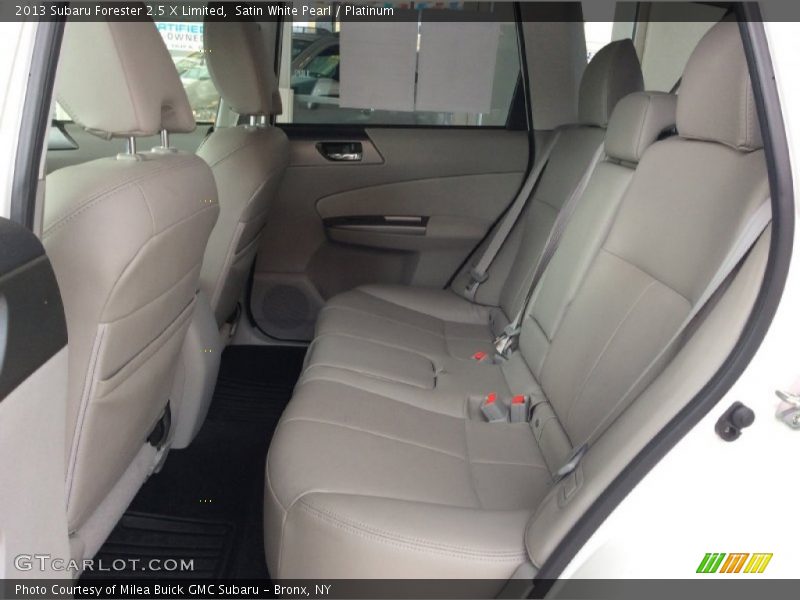 Satin White Pearl / Platinum 2013 Subaru Forester 2.5 X Limited