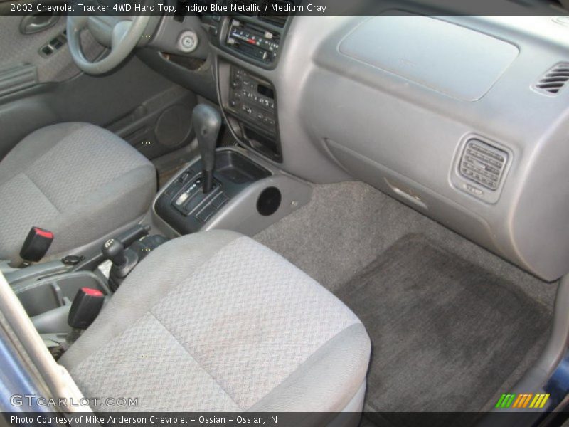Indigo Blue Metallic / Medium Gray 2002 Chevrolet Tracker 4WD Hard Top
