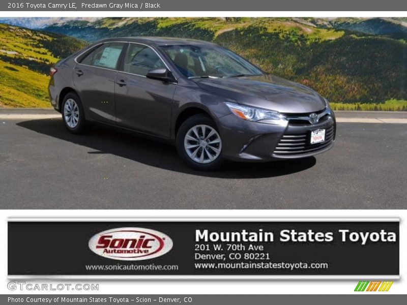 Predawn Gray Mica / Black 2016 Toyota Camry LE