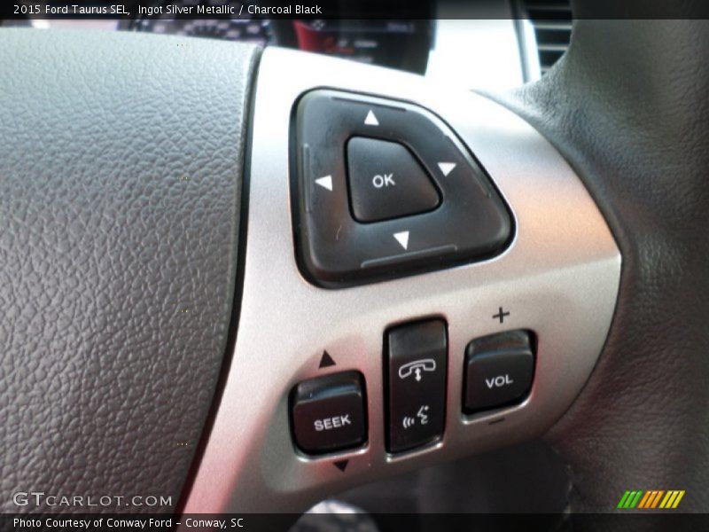 Ingot Silver Metallic / Charcoal Black 2015 Ford Taurus SEL