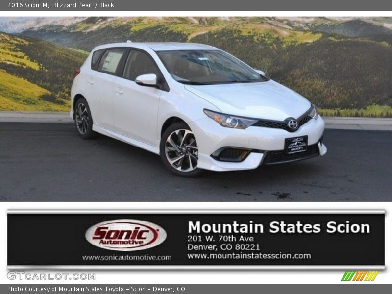 Blizzard Pearl / Black 2016 Scion iM