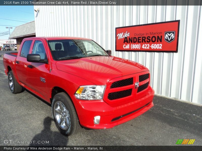 Flame Red / Black/Diesel Gray 2016 Ram 1500 Tradesman Crew Cab 4x4