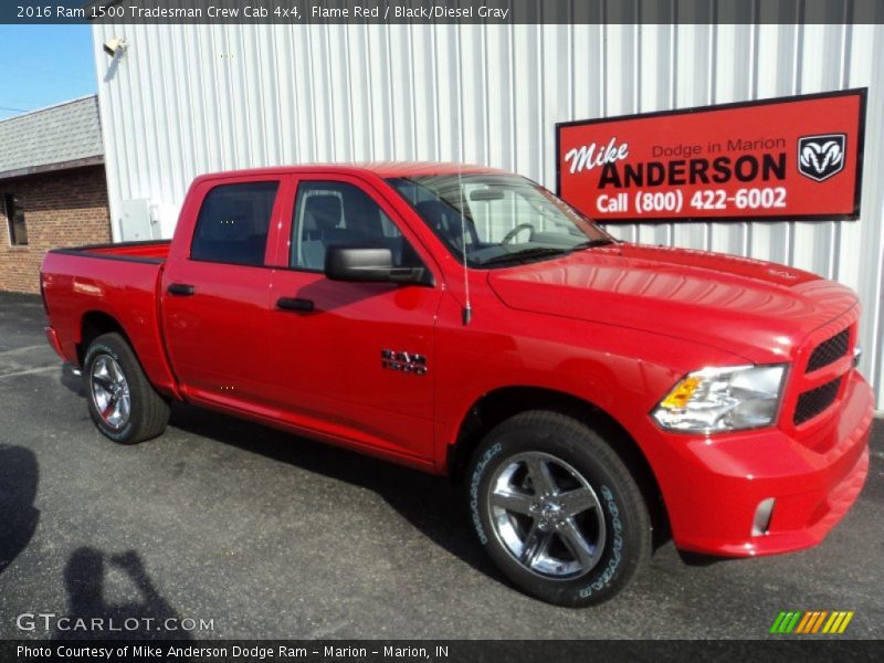 Flame Red / Black/Diesel Gray 2016 Ram 1500 Tradesman Crew Cab 4x4