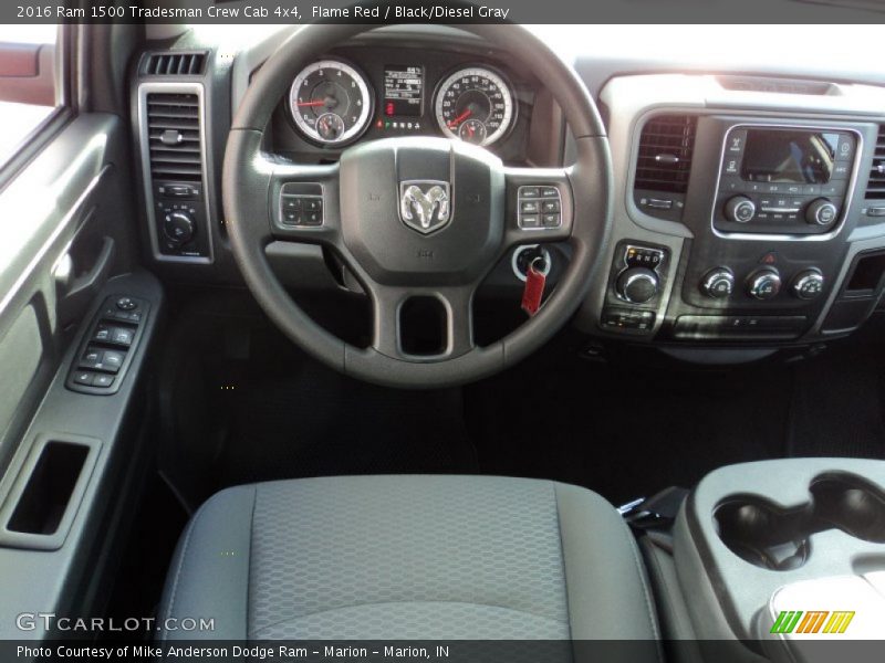 Flame Red / Black/Diesel Gray 2016 Ram 1500 Tradesman Crew Cab 4x4