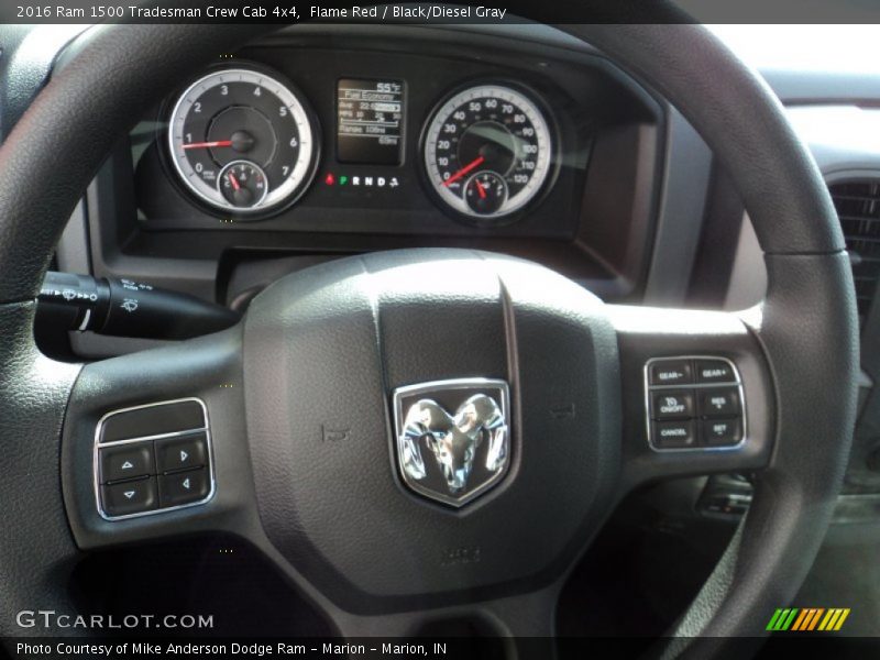Flame Red / Black/Diesel Gray 2016 Ram 1500 Tradesman Crew Cab 4x4