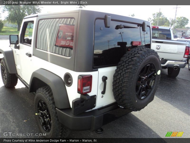 Bright White / Black 2016 Jeep Wrangler Willys Wheeler 4x4
