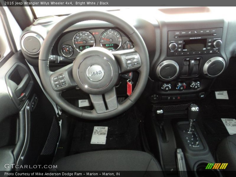 Bright White / Black 2016 Jeep Wrangler Willys Wheeler 4x4