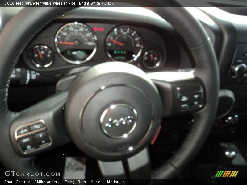 Bright White / Black 2016 Jeep Wrangler Willys Wheeler 4x4