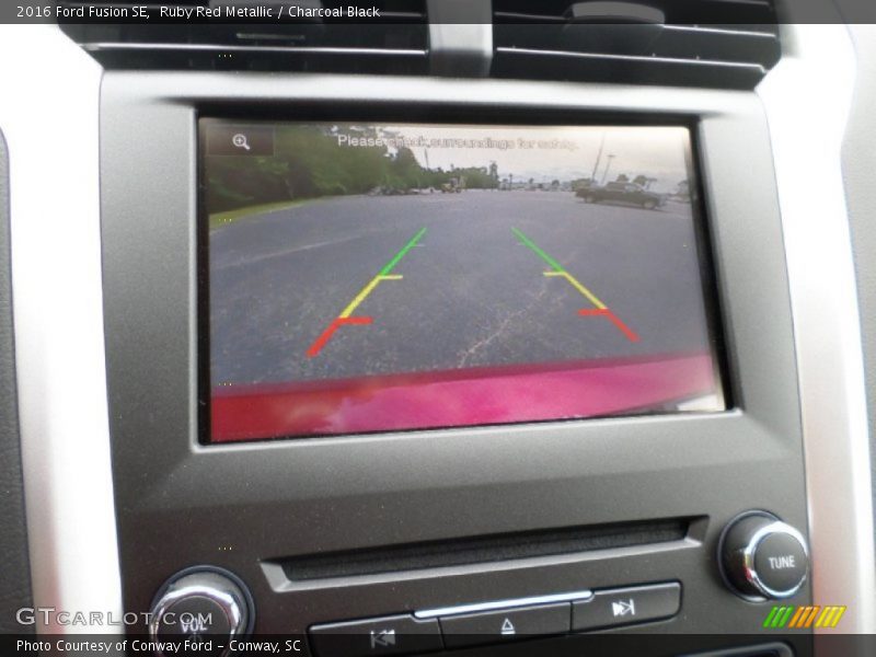 Ruby Red Metallic / Charcoal Black 2016 Ford Fusion SE