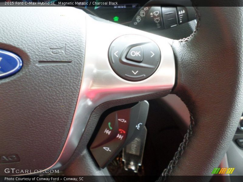Magnetic Metallic / Charcoal Black 2015 Ford C-Max Hybrid SE