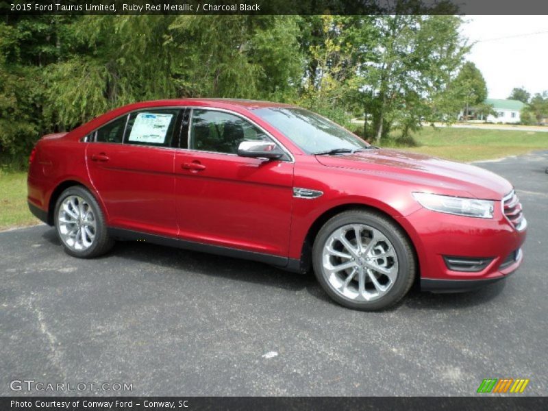Ruby Red Metallic / Charcoal Black 2015 Ford Taurus Limited