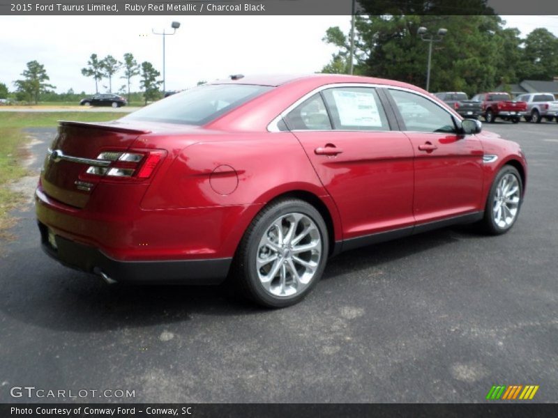 Ruby Red Metallic / Charcoal Black 2015 Ford Taurus Limited