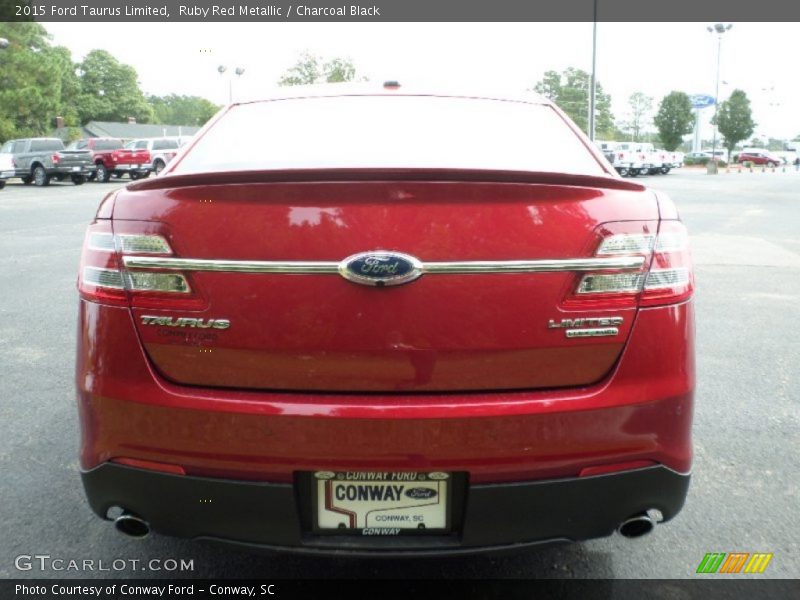 Ruby Red Metallic / Charcoal Black 2015 Ford Taurus Limited